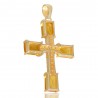 Yellow Gemstone and White Cubic Zirconia Yellow Gold Plated Fashionable Cross Pendant| Jewels Artisan