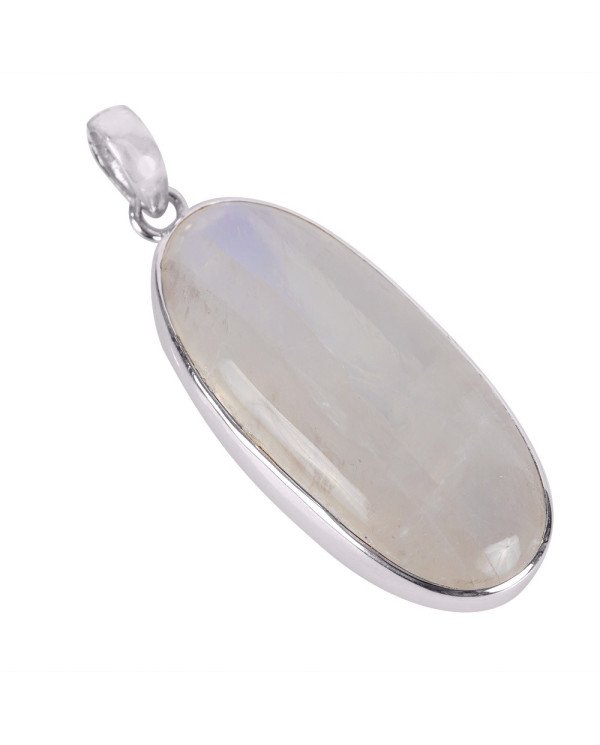 Natural Rainbow Moonstone Gemstone 925 Sterling Silver Cluster Pendant| Jewels Artisan