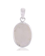 Natural Rainbow Moonstone Gemstone 925 Sterling Silver Locket Pendant| Jewels Artisan