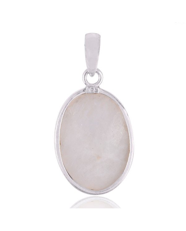 Natural Rainbow Moonstone Gemstone 925 Sterling Silver Pendant| Jewels Artisan