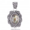 Natural Abalone Shell Gemstone 925 Sterling Silver Pendant| Jewels Artisan