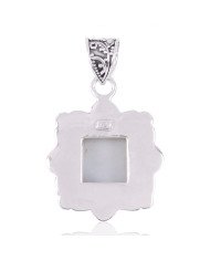 Natural Abalone Shell Gemstone 925 Sterling Silver Pendant| Jewels Artisan