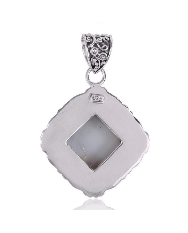 Natural Abalone Shell Gemstone 925 Sterling Silver Pendant| Jewels Artisan