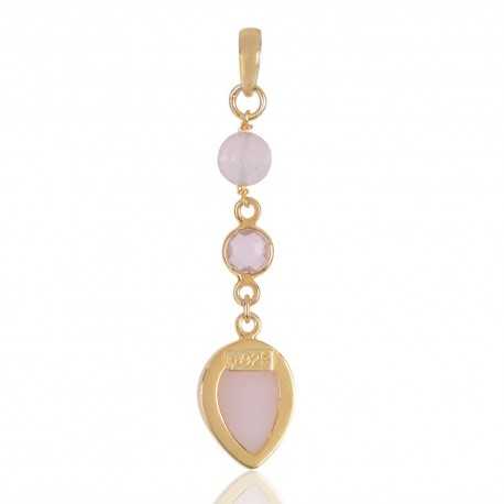 Natural Pink opal Gemstone 925 Sterling Silver Pendant| Jewels Artisan