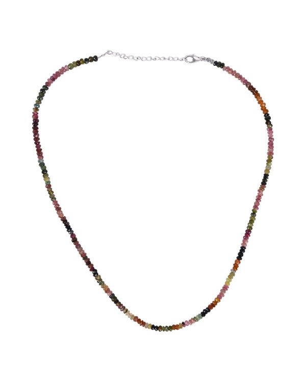 Tourmaline Beads Necklace | 925 Sterling Silver Handmade Jewelry