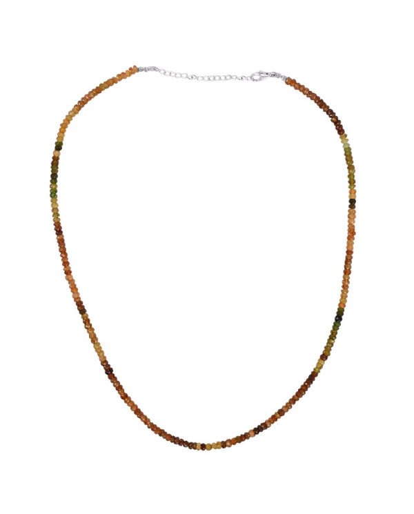 Tourmaline Beads Gemstone 925 Sterling Silver Necklace| Jewels Artisan