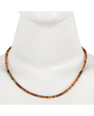 Tourmaline Beads Gemstone 925 Sterling Silver Necklace| Jewels Artisan