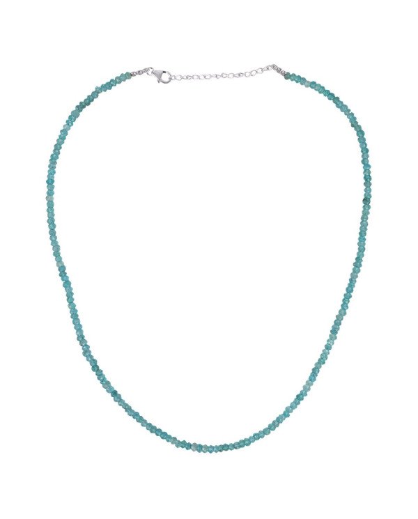 Apatite Beads Gemstone 925 Sterling Silver Necklace| Jewels Artisan