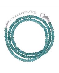 Apatite Beads Gemstone 925 Sterling Silver Necklace| Jewels Artisan