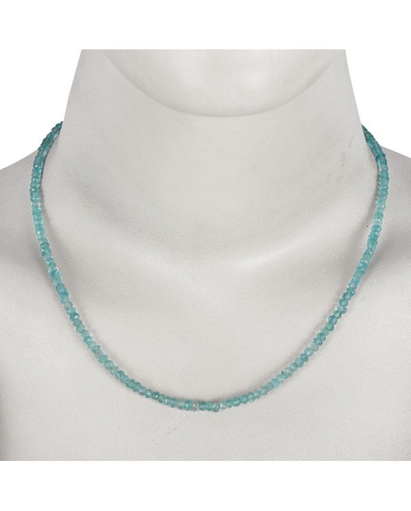 Apatite Beads Gemstone 925 Sterling Silver Necklace| Jewels Artisan