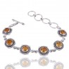 Natural Citrine Gemstone 925 Sterling Silver Bracelet| Jewels Artisan