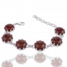 Natural Red Onyx Gemstone 925 Sterling Silver Bracelet| Jewels Artisan