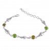 Natural Idocrase And Green Copper Turquoise Gemstone 925 Sterling Silver Bracelet| Jewels Artisan