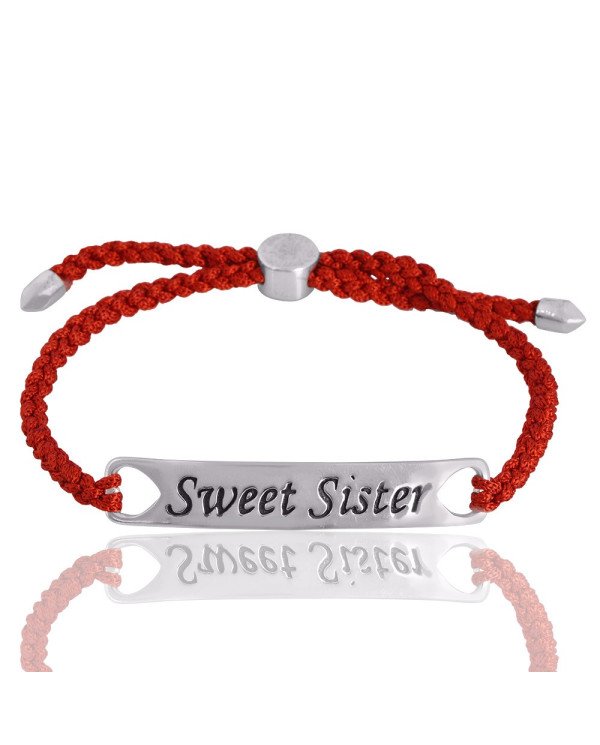 Natural Red Glass Gemstone 925 Sterling Silver Cord Bracelet| Jewels Artisan
