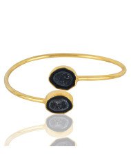 Natural Tabasco Geode Gemstone 925 Sterling Silver Cuff Bracelet| Jewels Artisan