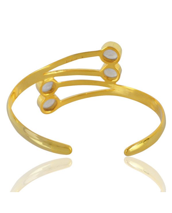 Natural Rainbow Moonstone Gemstone 925 Sterling Silver Bracelet| Jewels Artisan