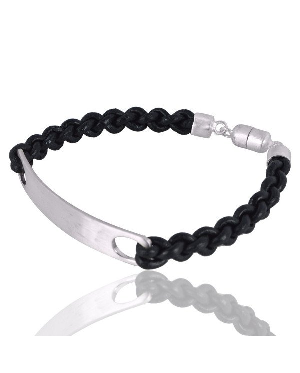 Leather 925 Solid Silver Cord Bracelet| Jewels Artisan