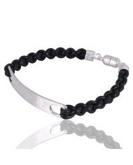 Leather 925 Solid Silver Cord Bracelet| Jewels Artisan