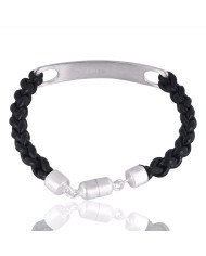 Leather 925 Solid Silver Cord Bracelet| Jewels Artisan