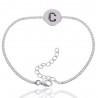 Alphabet "C" Charm 925 Sterling Silver Bracelet | Jewels Artisan
