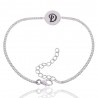 Alphabet "D" Charm 925 Sterling Silver Bracelet | Jewels Artisan