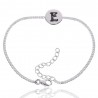 Alphabet "E" Charm 925 Sterling Silver Bracelet| Jewels Artisan
