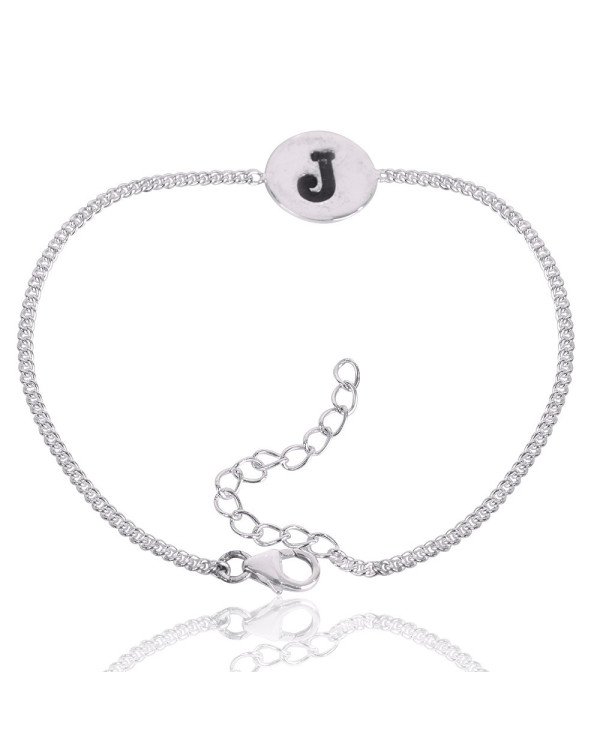 Alphabet "J" Charm 925 Sterling Silver Bracelet| Jewels Artisan
