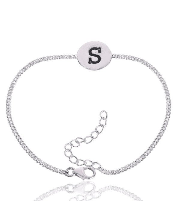 Alphabet "S" Charm 925 Sterling Silver Bracelet| Jewels Artisan