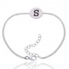 Alphabet "S" Charm 925 Sterling Silver Bracelet| Jewels Artisan