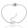 Alphabet "V" Charm 925 Sterling Silver Bracelet| Jewels Artisan