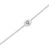 Alphabet "V" Charm 925 Sterling Silver Bracelet| Jewels Artisan
