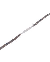 Rainbow Moonstone And Labradorite Beads 925 Solid Silver Bracelet