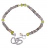 Peridot And Labradorite Beads Gemstone 925 Solid Silver Bracelet| Jewels Artisan