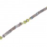 Peridot And Labradorite Beads Gemstone 925 Solid Silver Bracelet| Jewels Artisan