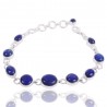 Lapis Gemstone 925 Sterling Silver Bracelet | Jewels Artisan
