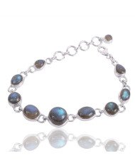 Labradorite Gemstone 925 Sterling Silver Bracelet| Jewels Artisan