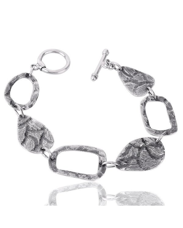 Sterling Silver Oxidise Cluster Bracelet| Jewels Artisan