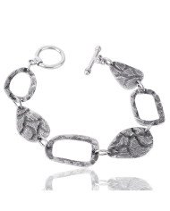 Sterling Silver Oxidise Cluster Bracelet| Jewels Artisan
