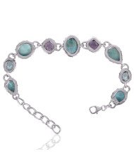 Multigemstone Sterling Silver Bracelet| Jewels Artisan