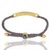 Labradorite Gemstone Gold Plated Brass Bracelet| Jewels Artisan