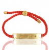 Red Gemstone Gold Plated Brass Bracelet| Jewels Artisan