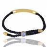 Sky Blue Gemstone Gold Plated Brass Bracelet| Jewels Artisan