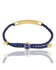 Kyanite Gemstone Gold Plated Brass Bracelet| Jewels Artisan