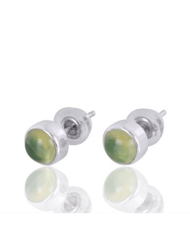 Natural Prehnite Gemstone 925 Sterling Silver Earring| Jewels Artisan