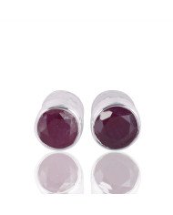 Natural Ruby Gemstone 925 Sterling Silver Earring| Jewels Artisan