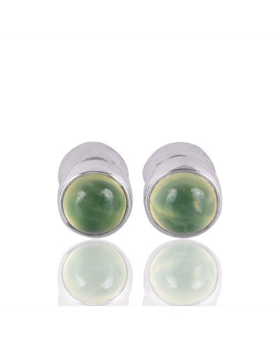 Natural Prehnite Gemstone 925 Sterling Silver Earring| Jewels Artisan