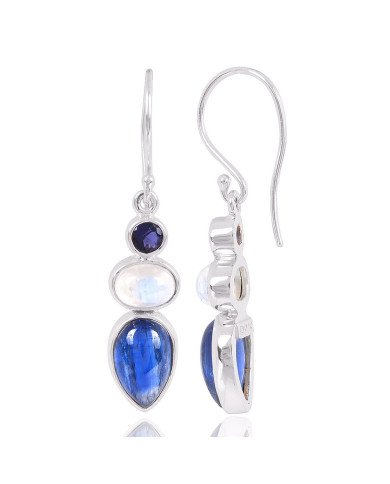 Natural Kyanite Multigemstone 925 Sterling Silver Earring| Jewels Artisan