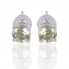 Natural Green Amethyst Gemstone 925 Sterling Silver Earring| Jewels Artisan