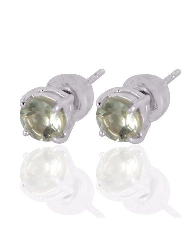 Natural Green Amethyst Gemstone 925 Sterling Silver Earring| Jewels Artisan
