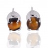 Natural Tiger Eye Gemstone 925 Sterling Silver Earring| Jewels Artisan